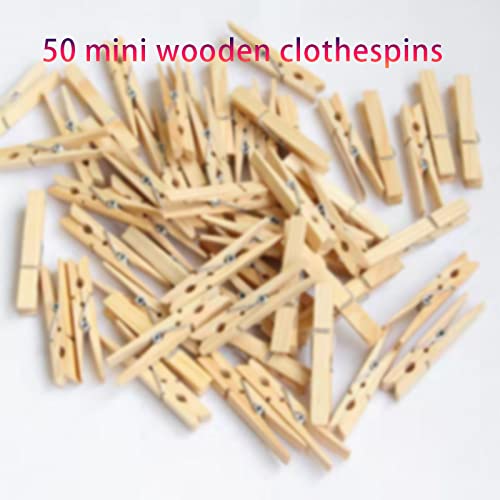 Muruseni Don't Say Baby Clothespin Games Sign(1 Sign + 50 Mini Clothespins), Baby Shower Games, Golden Leaf,Gender Neutral Baby Shower (1D) - Image 3